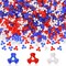 4th of July Tri Beads, 1200Pcs Plastic Red White Blue Tri-Shaped Beads for Jewelry Making Patriotic Crafts Independent Day DIY Necklace Bracelets Hair Beads